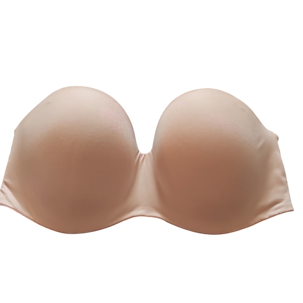 Victorias Secret Sz 32DDD Strapless Nude Bra Underwire WL233